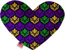 Classic Fleur de Lis Canvas Heart Dog Toy