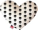 Skulls Canvas Heart Dog Toy