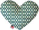 Blue Diamonds Canvas Heart Dog Toy