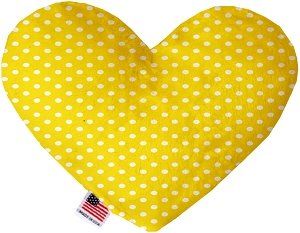 Yellow Polka Dots Heart Dog Toy (size: 6 Inch)