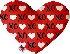 Red XOXO Canvas Heart Dog Toy (size: 6 Inch)