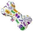 Confetti Fleur de Lis Mardi Gras Bone Dog Toy