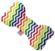 Rainbow Fun Stripes Canvas Bone Dog Toy