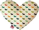 It is a Westie's World Canvas Heart Dog Toy