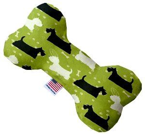 Scottie and Westie Canvas Bone Dog Toy (size: 10 Inch)