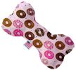 Pink Donuts Canvas Bone Dog Toy