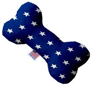 Blue Stars Canvas Bone Dog Toy (size: 10 Inch)
