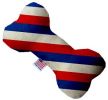 Patriotic Stripes Canvas Bone Dog Toy