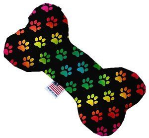 Rainbow Paws Canvas Bone Dog Toy (size: 10 Inch)