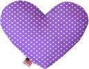 Purple Polka Dots Canvas Heart Dog Toy