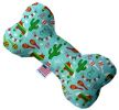 Turquoise Fiesta Canvas Bone Dog Toy