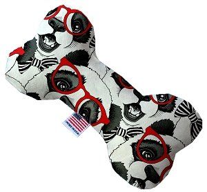 Hip Pandas Canvas Bone Dog Toy (size: 10 Inch)
