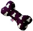 Purple Puppy Love Canvas Bone Dog Toy