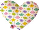 Easter Chickadees Canvas Heart Dog Toy