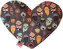 Gray Feathers Wanderlust Canvas Heart Dog Toy