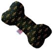Black and Gold Fleur de Lis Canvas Bone Dog Toy