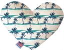 Palm Tree Paradise Canvas Heart Dog Toy