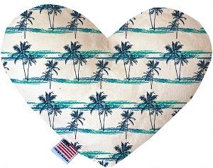 Palm Tree Paradise Canvas Heart Dog Toy (size: 8 Inch)