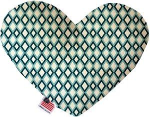 Blue Diamonds Canvas Heart Dog Toy (size: 8 Inch)