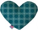 Blue Flowers Canvas Heart Dog Toy