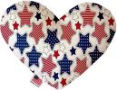 Patriotic Stars Canvas Heart Dog Toy
