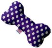 Royal Purple Swiss Dots Canvas Bone Dog Toy