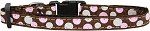 Confetti Dots Nylon Collar (size: Brown Small)