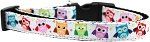 Bright Owls Nylon Ribbon Dog Collar