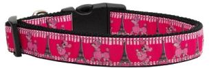 Poodles in Paris Nylon Ribbon Collars