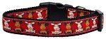 Reindeer Nylon Ribbon Collars (size: large)