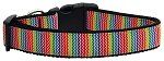 Zigzaggy Rainbow Nylon Dog Collar (size: Medium Narrow)