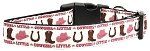 Little Cowgirl Nylon Ribbon Dog Collars (size: large)