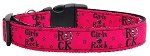 Girls Rock Nylon Ribbon Dog Collars (size: large)