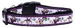 Mardi Gras Nylon Ribbon Dog Collars (size: medium)
