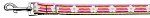 Striped Daisy Ribbon Dog Collars (size: 1 wide 6ft Leash)