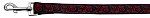 Red and Black Swirly Nylon Ribbon Dog Collars (size: 1 wide 6ft Leash)