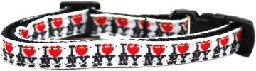 I Heart NY Ribbon Dog Collar