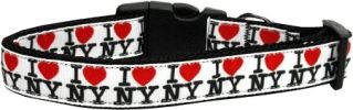 I Heart NY Ribbon Dog Collars