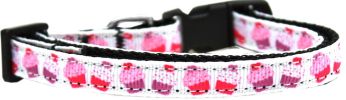 Pink and Purple Cupcakes Nylon Ribbon Dog Collar