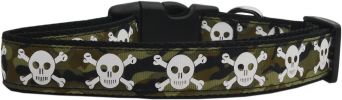 Camo Skulls Nylon Dog Collar