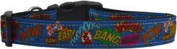 Superhero Sound Effects Nylon Dog Collars (size: large)