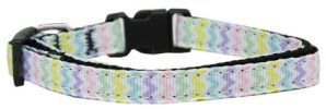 Spring Chevron Nylon Dog Collar