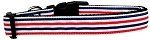 Patriotic Stripes Nylon Dog Collar (size: medium)