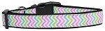 Summer Chevrons Nylon Dog Collar (size: medium)