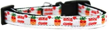 Aloha Cutie Nylon Ribbon Dog Collar