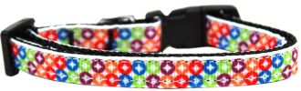 Bright Diamonds Nylon Ribbon Dog Collar