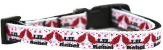 Lil' Rebel Nylon Ribbon Dog Collar