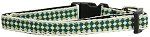 Green Checkers Nylon Dog Collar (size: Sm)