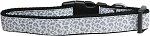 Silver Leopard Nylon Dog Collar (size: Medium Narrow)