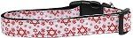 Red Star of David Nylon Dog Collar (size: Medium Narrow)